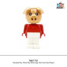 Figurine Fabuland Fabuland Pig - Pierre Pig, White Legs, Red Top (Tuba Player), réf. fab11d