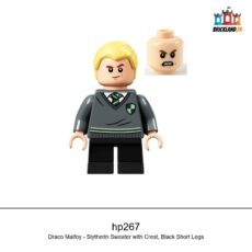 Figurine Harry Potter Draco Malfoy - Slytherin Sweater with Crest, Black Short Legs, réf. hp267