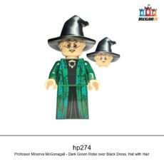 Figurine Harry Potter Professor Minerva McGonagall - Dark Green Robe over Black Dress, Hat with Hair, réf. hp274