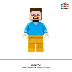 Figurine Minecraft Steve (Light Nougat) - Pearl Gold Legs, réf. min074