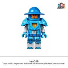 Figurine NEXO KNIGHTS Royal Soldier / King's Guard - Blue Helmet with Broad Brim, réf. nex019