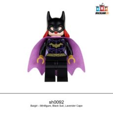 Figurine Super Heroes Batgirl - Minifigure, Black Suit, Lavender Cape, réf. sh0092