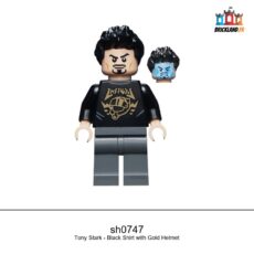 Figurine Super Heroes Tony Stark - Black Shirt with Gold Helmet, réf. sh0747