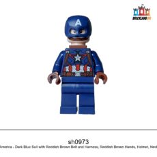Figurine Super Heroes Captain America - Dark Blue Suit with Reddish Brown Belt and Harness, réf. sh0973