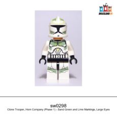 Figurine Star Wars Clone Trooper, Horn Company (Phase 1) - Sand Green and Lime Markings, réf. sw0298