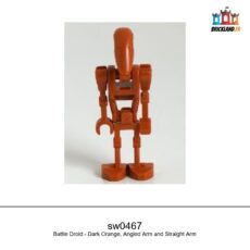 Figurine Star Wars Battle Droid - Dark Orange, Angled Arm and Straight Arm, réf. sw0467