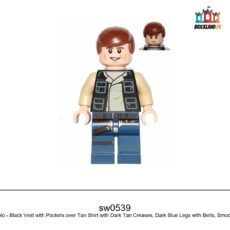Figurine Star Wars Han Solo - Black Vest with Pockets over Tan Shirt with Dark Tan Creases, réf. sw0539