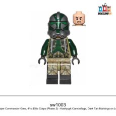 Figurine Star Wars Clone Trooper Commander Gree, 41st Elite Corps (Phase 2) - Kashyyyk Camouflage, réf. sw1003