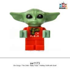 Figurine Star Wars Din Grogu / The Child / 'Baby Yoda' - Holiday Outfit with Scarf, réf. sw1173